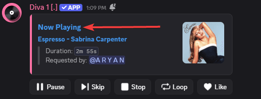 Now Playing link on controller message